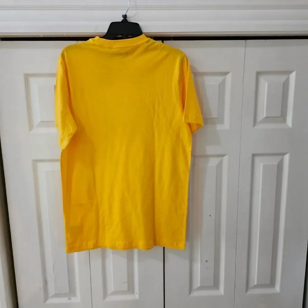 Champion Men's Yellow Cotton Midweight Crewneck Graphic Script T-shirt Size S - Picture 7 of 7